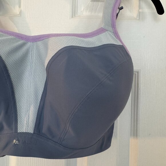 EUC Panache Women's Ultimate High Impact Underwire Sports Bra, Gray, Size 32G - Picture 8 of 16